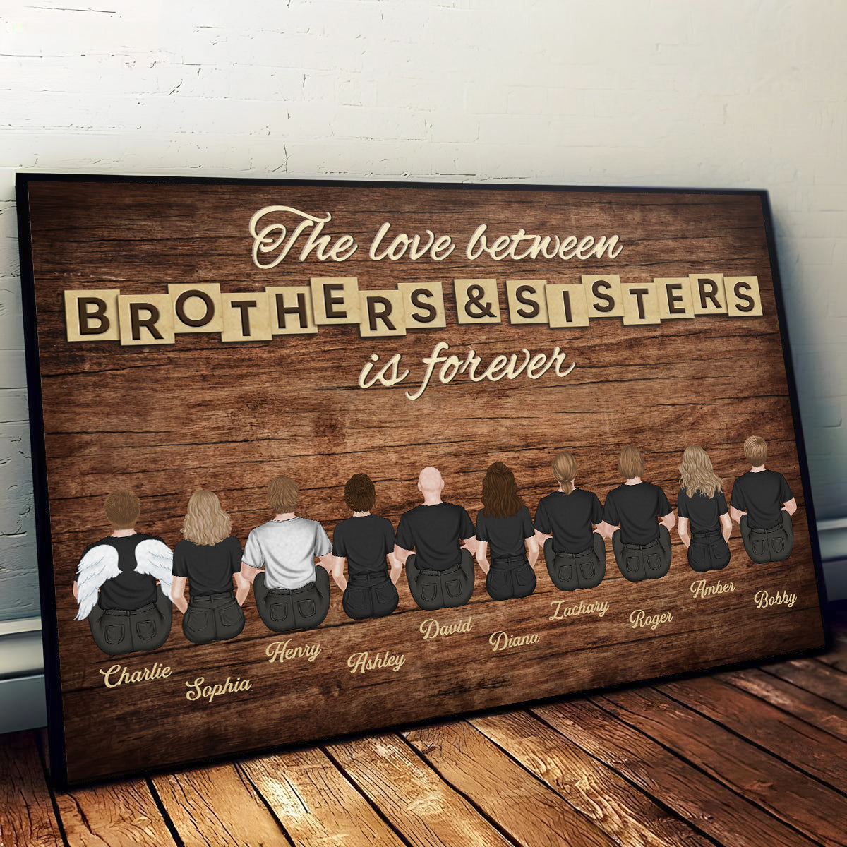 Brothers & Sisters Forever Version 2 - Personalized Custom Poster