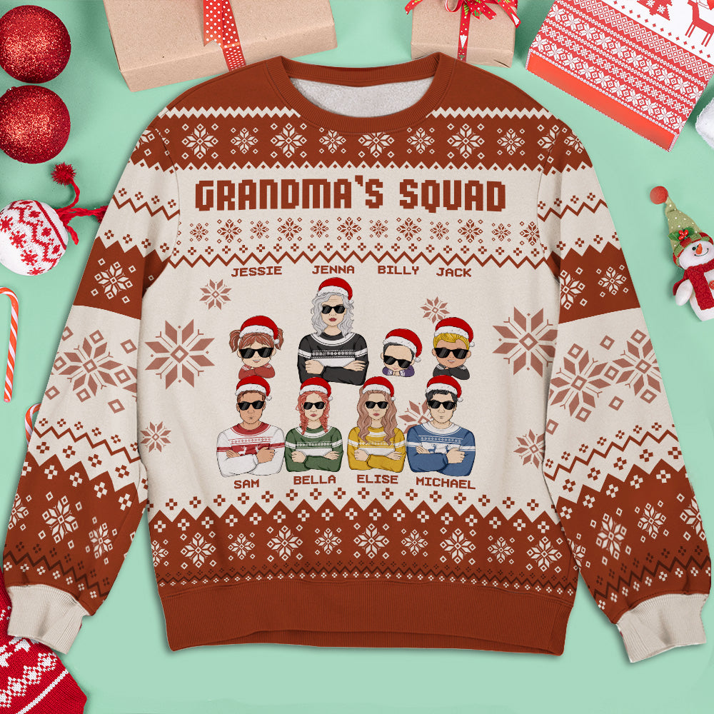 Grandma's Squad - Personalized Custom All-Over-Print Sweatshirt