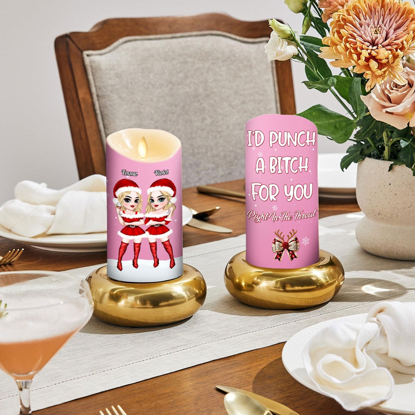 Punch Bitch - Personalized Custom LED Candle