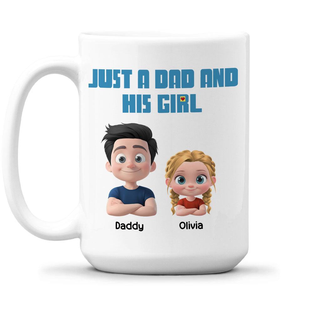 Daddy And His Children - Personalized Custom Coffee Mug