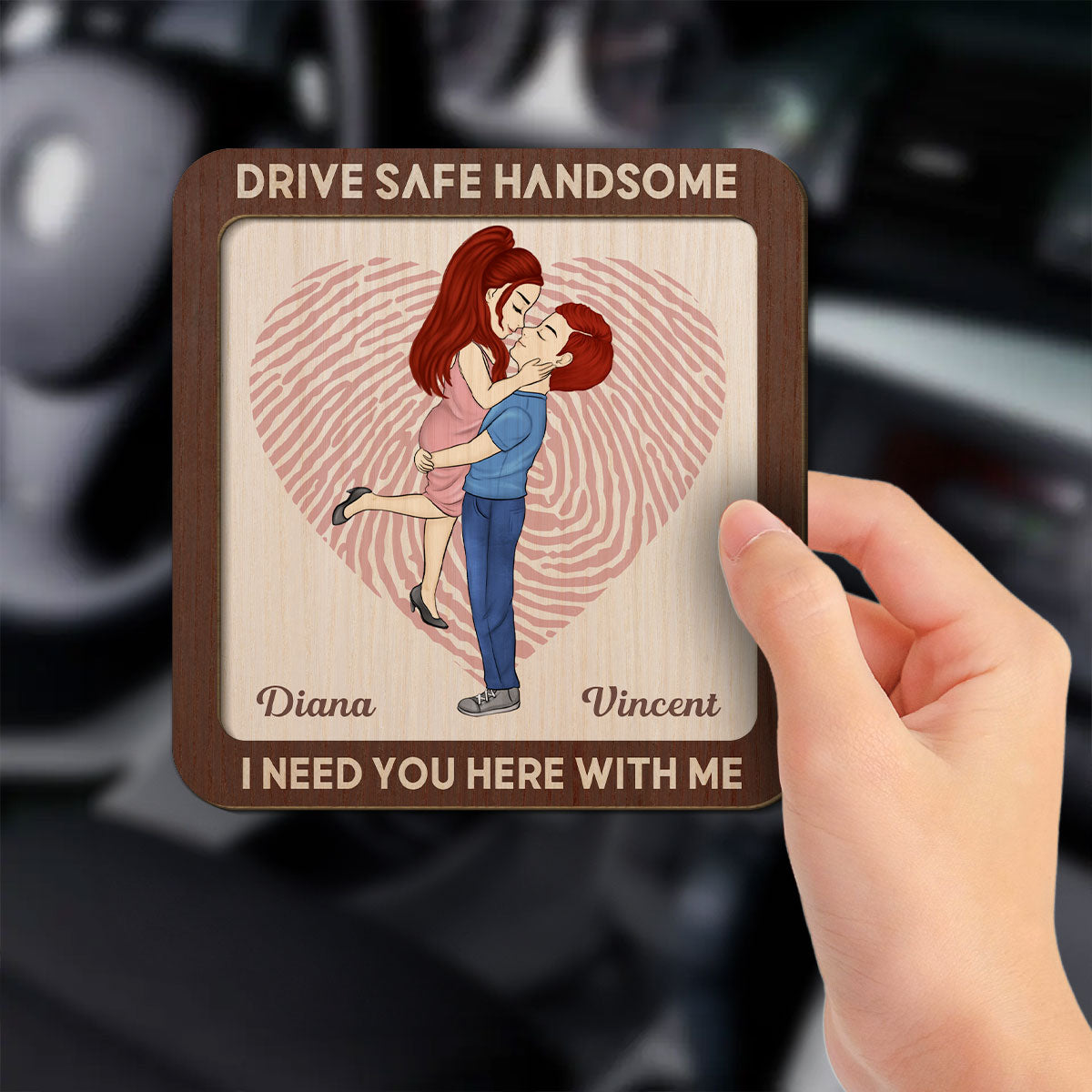 Drive Safe Handsome - Personalized Custom Car Visor Clip