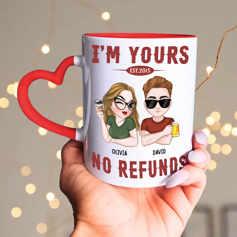 No Refund - Personalized Custom Heart Handle Mug