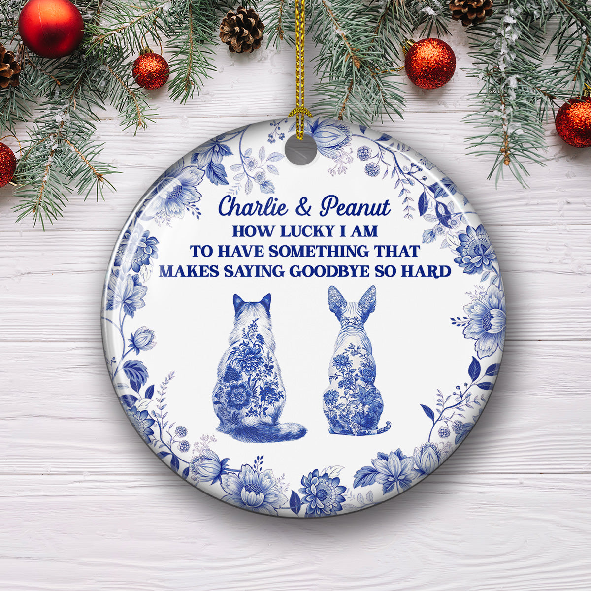 Hard To Say - Personalized Custom Ceramic Ornament