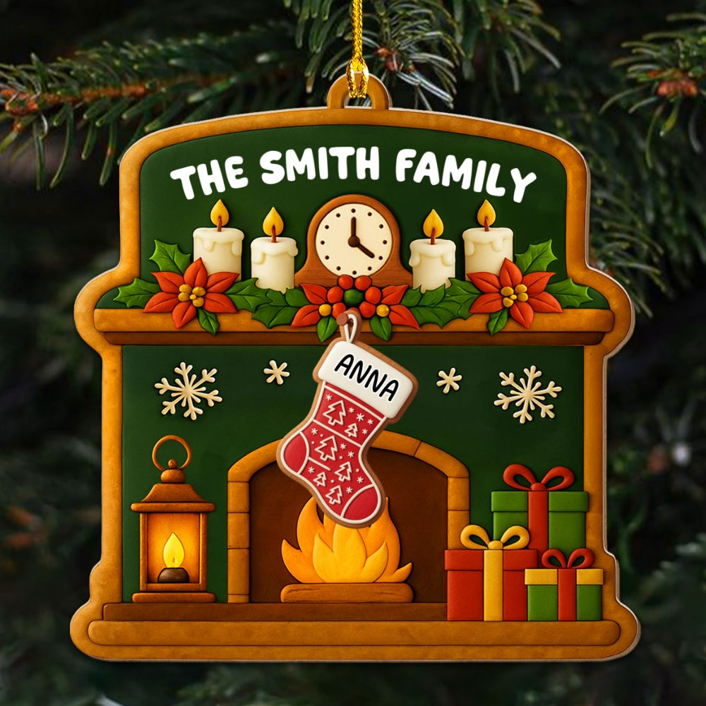 Family The Love That Never End - Personalized Custom Wood Ornament