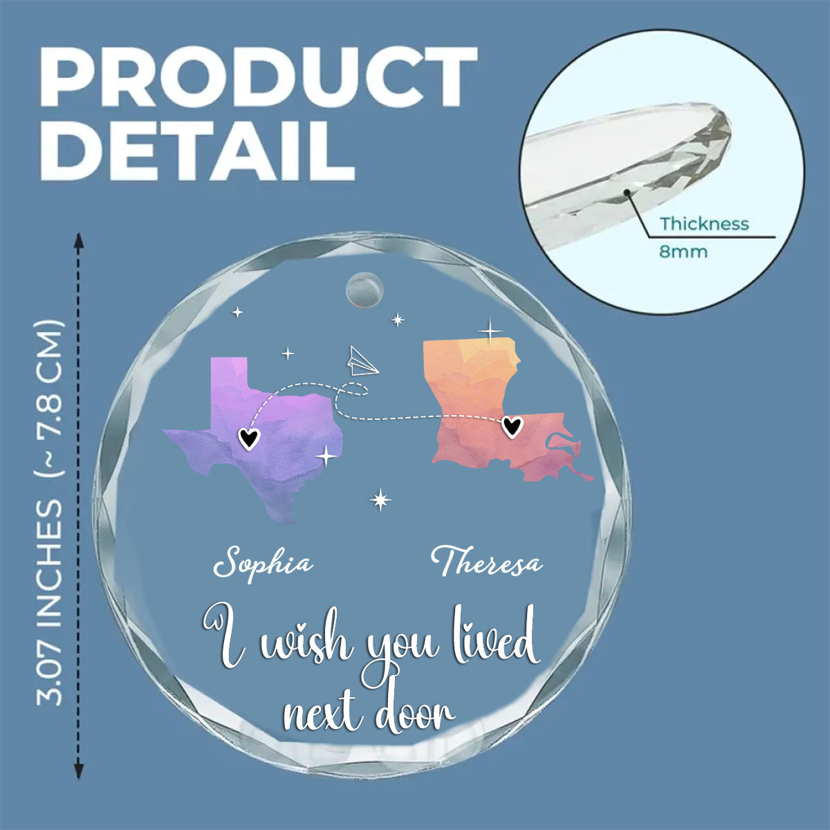 True Friendship Is A Precious Gift - Personalized Custom Glass Ornament