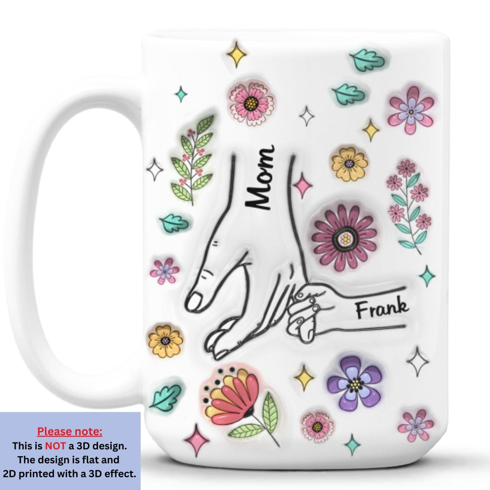Grandma And Grandkids - Personalized Custom 3D Inflated Effect Mug