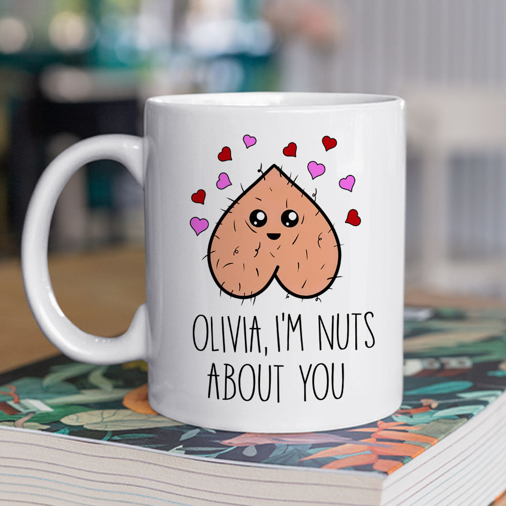 Going Nuts Because Of You - Personalized Custom Coffee Mug