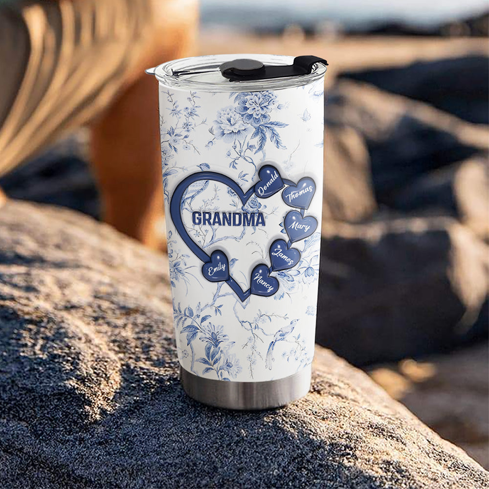 Love Being Grandma - Personalized Custom 3D Inflated Effect Tumbler