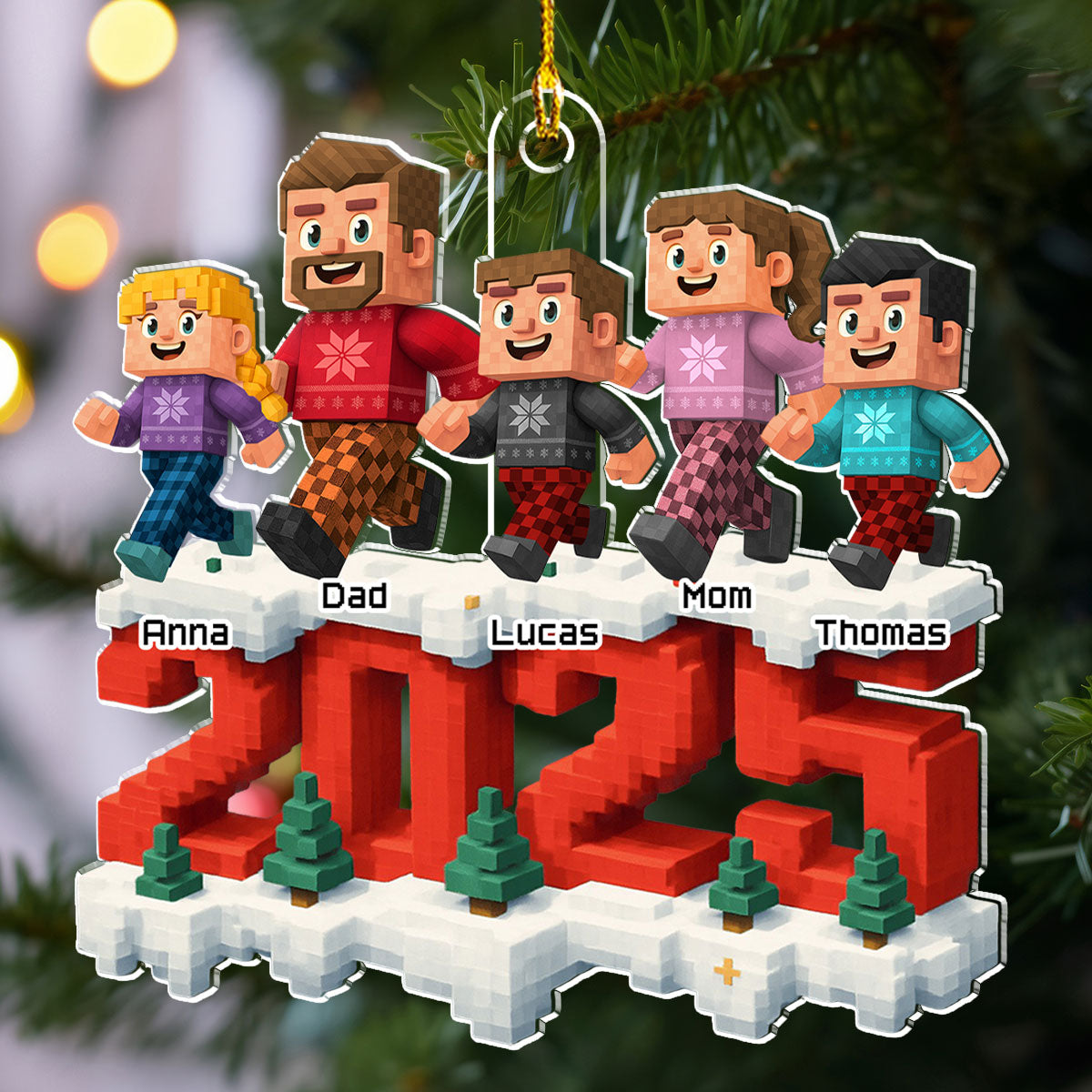 Us In This Year - Personalized Custom 3D Effect Acrylic Ornament