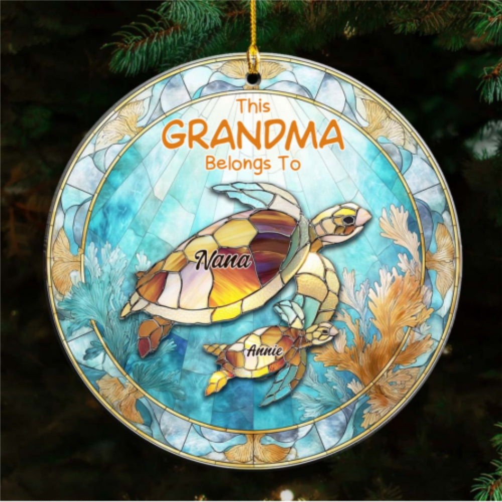 Grandma Belongs To - Personalized Custom Acrylic Ornament