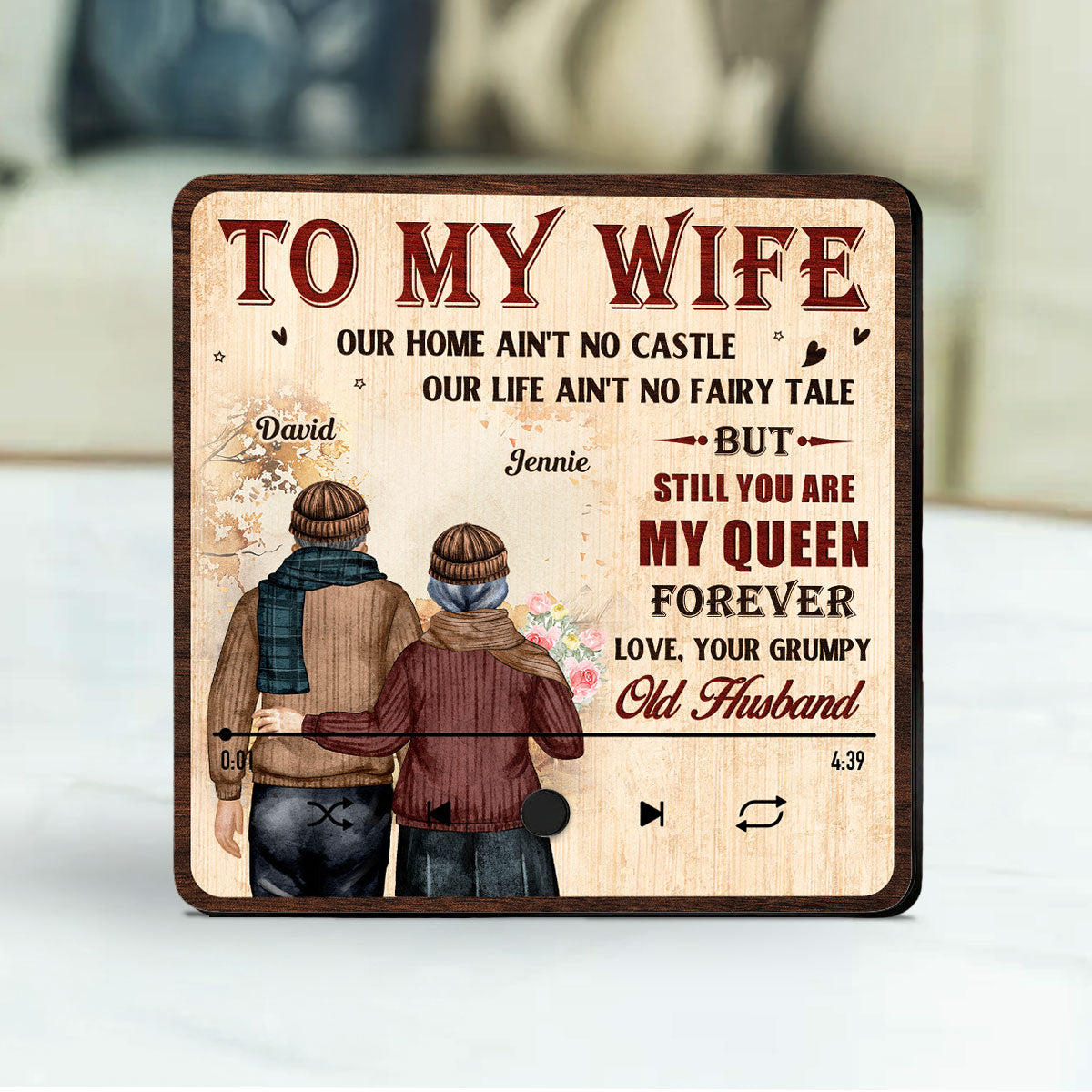 To My Wife - Personalized Custom Music Fridge Magnet