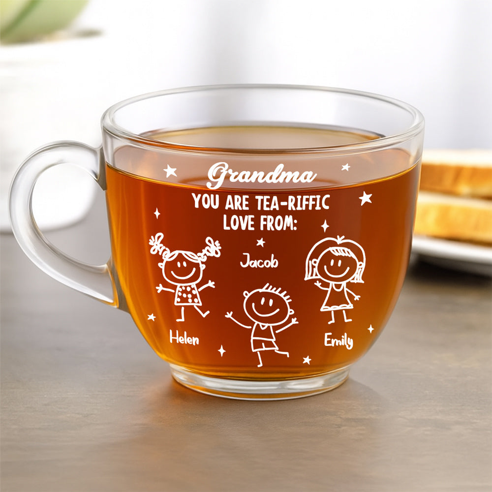 You Are Tea-Riffic - Personalized Custom Glass Tea Cup