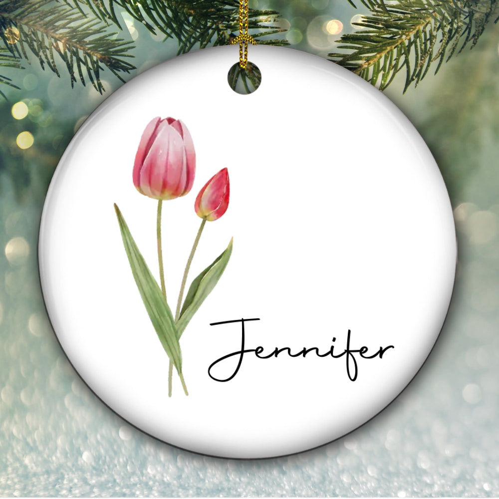 Friends Are Flowers That Never Fade - Personalized Custom Ceramic Ornament