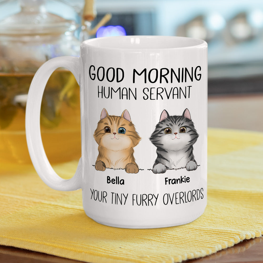 Good Morning Human Servant - Personalized Custom Coffee Mug