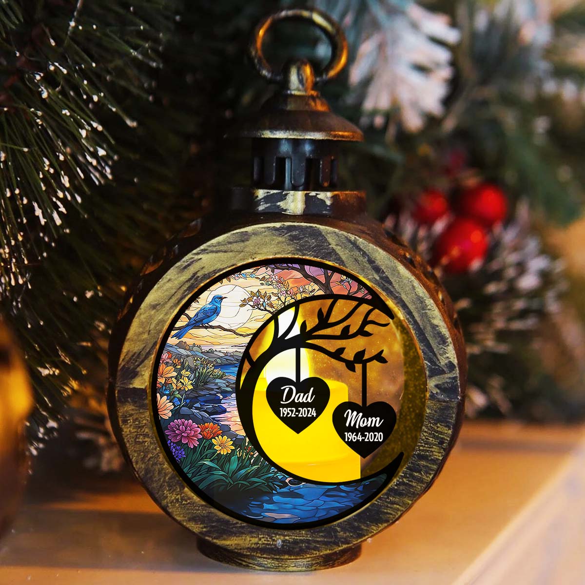 In Heaven - Personalized Custom Christmas Lantern