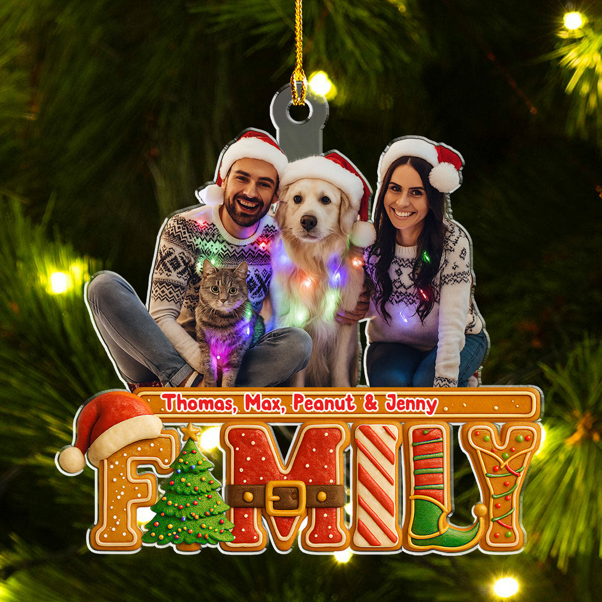 Our Christmas Laughter Photo - Personalized Custom Acrylic Ornament