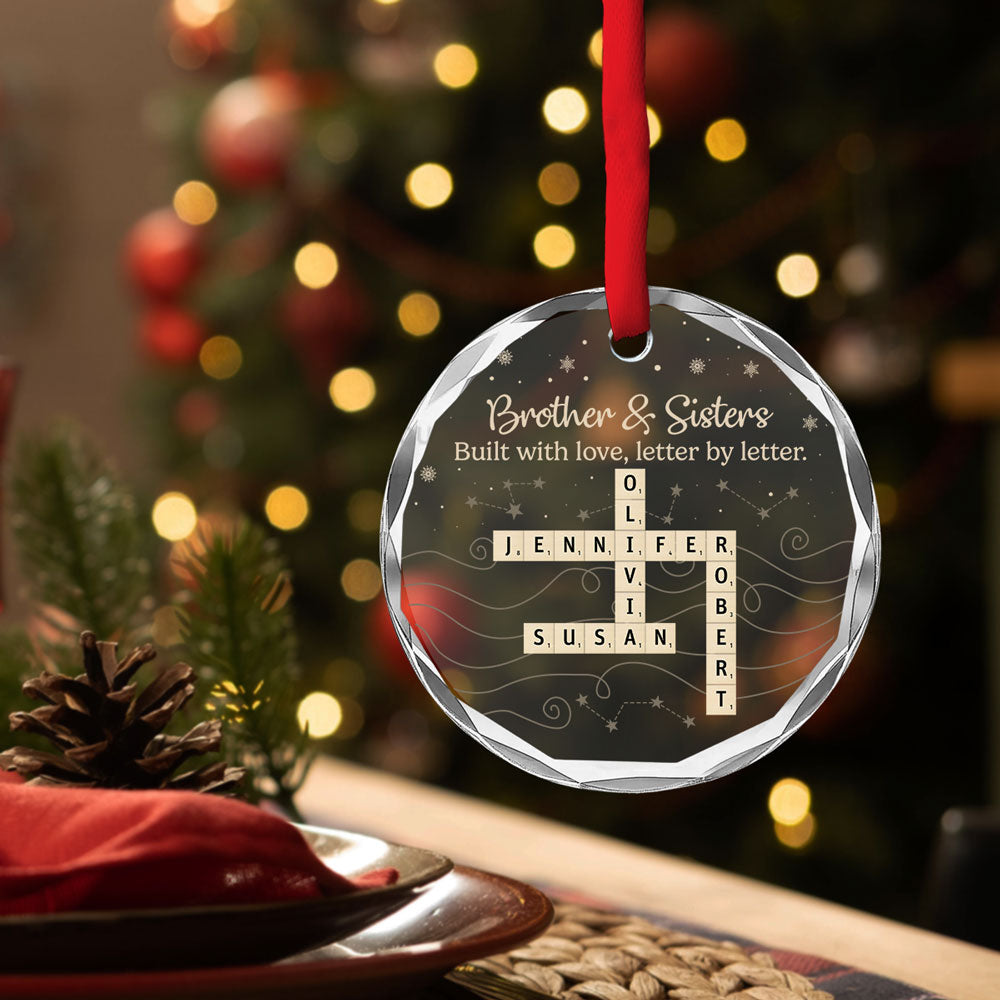 Forever Written Word By Word - Personalized Custom Glass Ornament