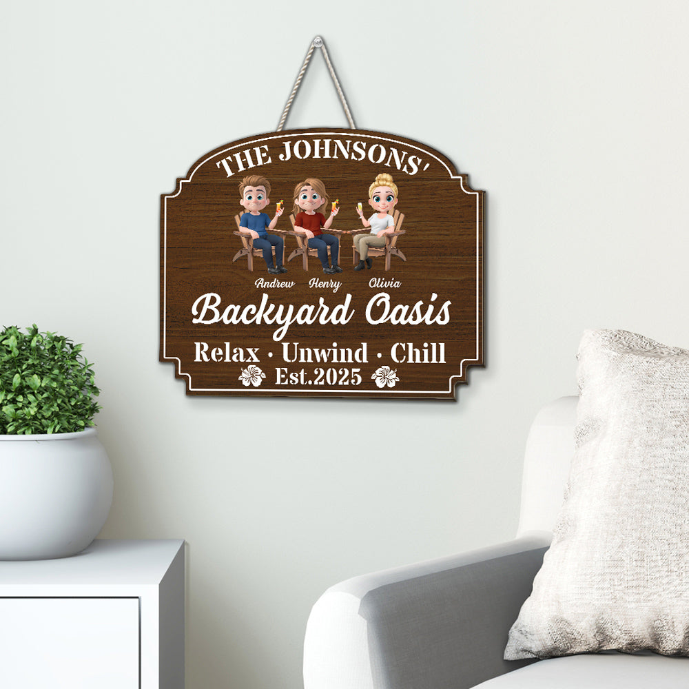 Our Poolside Paradise - Personalized Custom Wood Sign