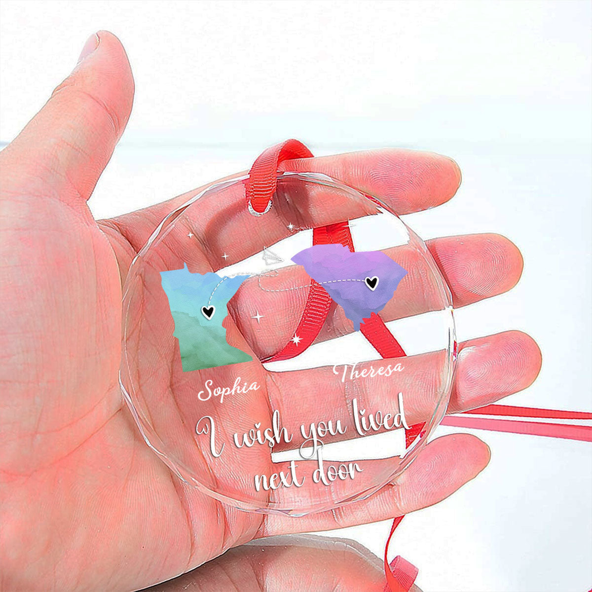True Friendship Is A Precious Gift - Personalized Custom Glass Ornament