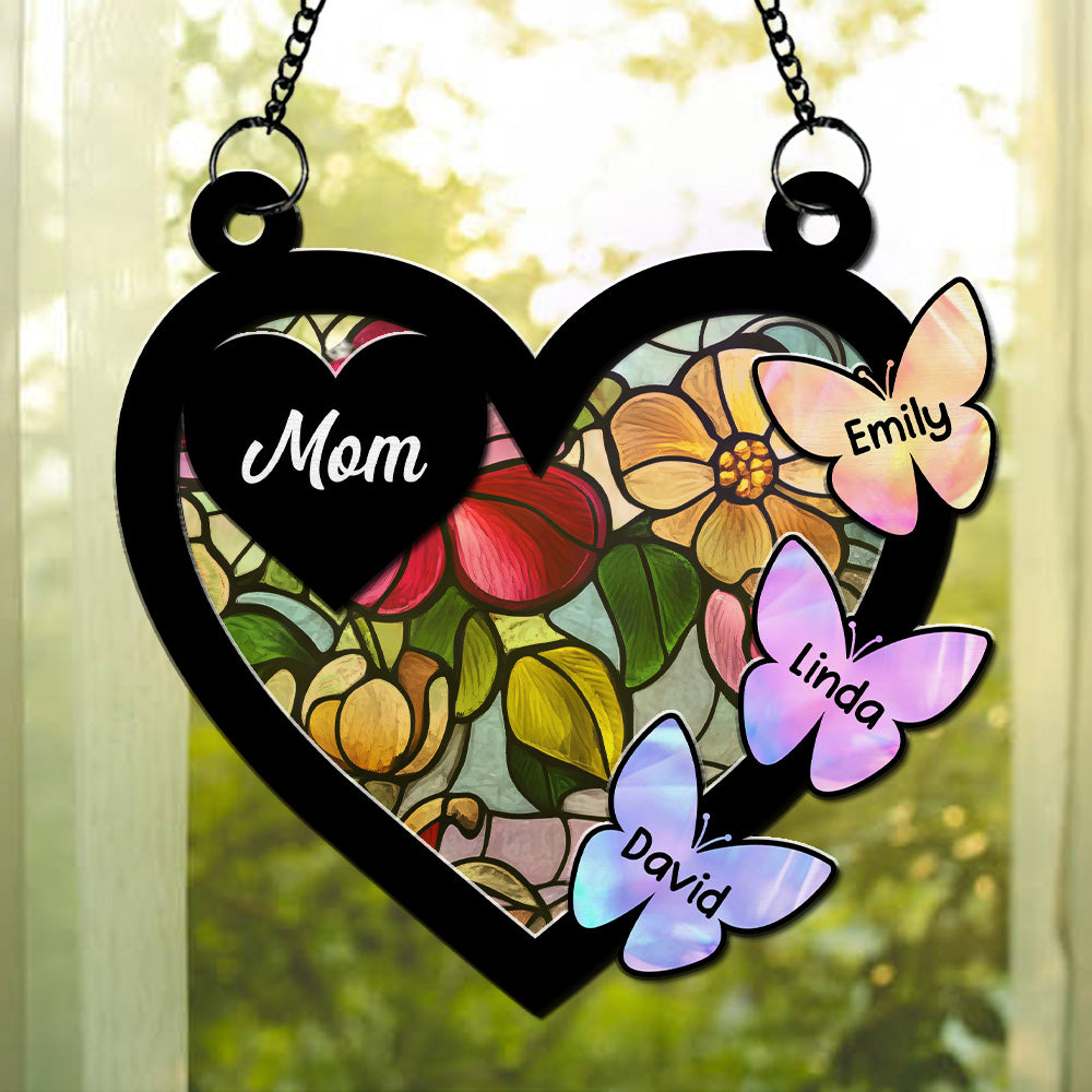 Butterfly Of Love - Personalized Custom Suncatcher