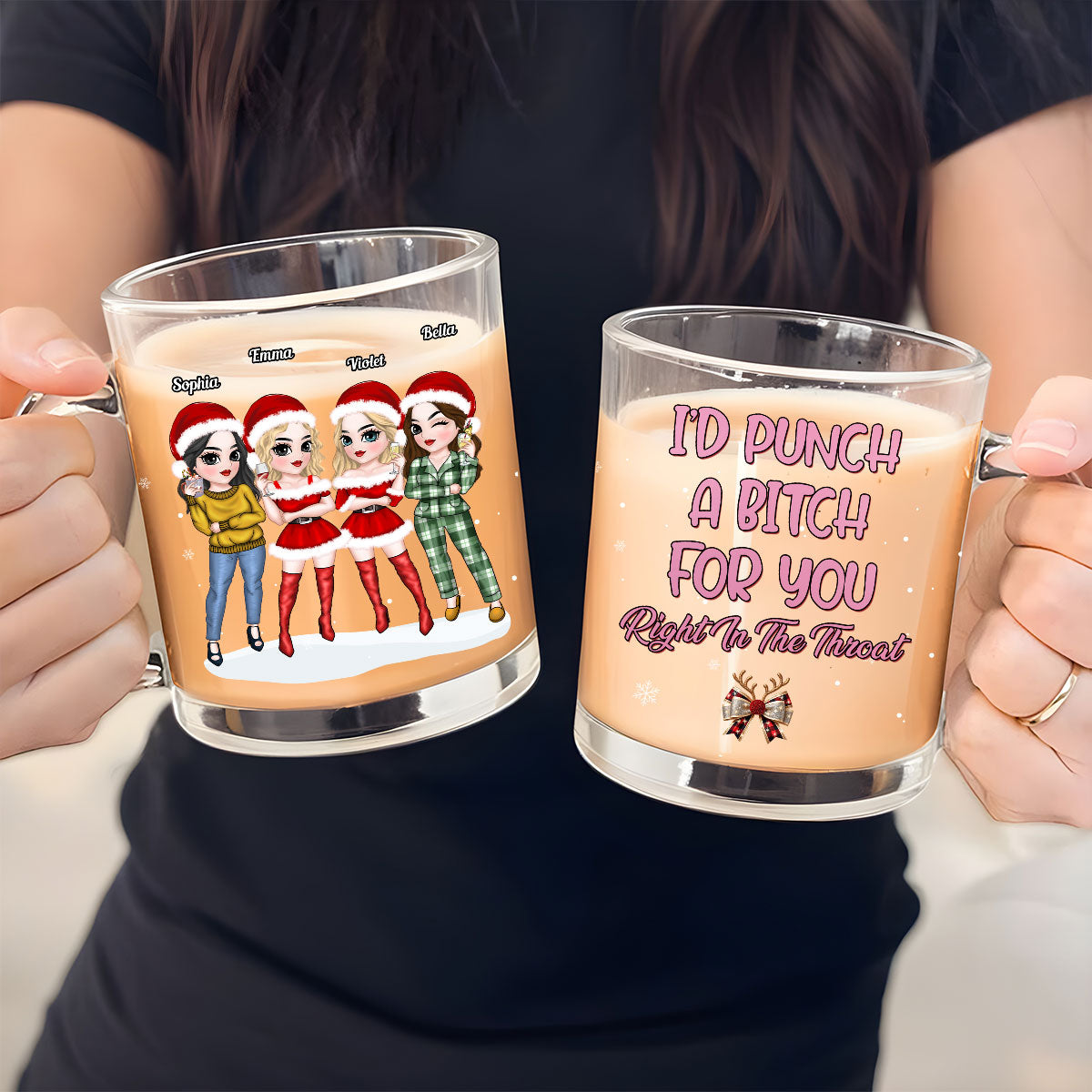 Punch Bitch - Personalized Custom Glass Mug