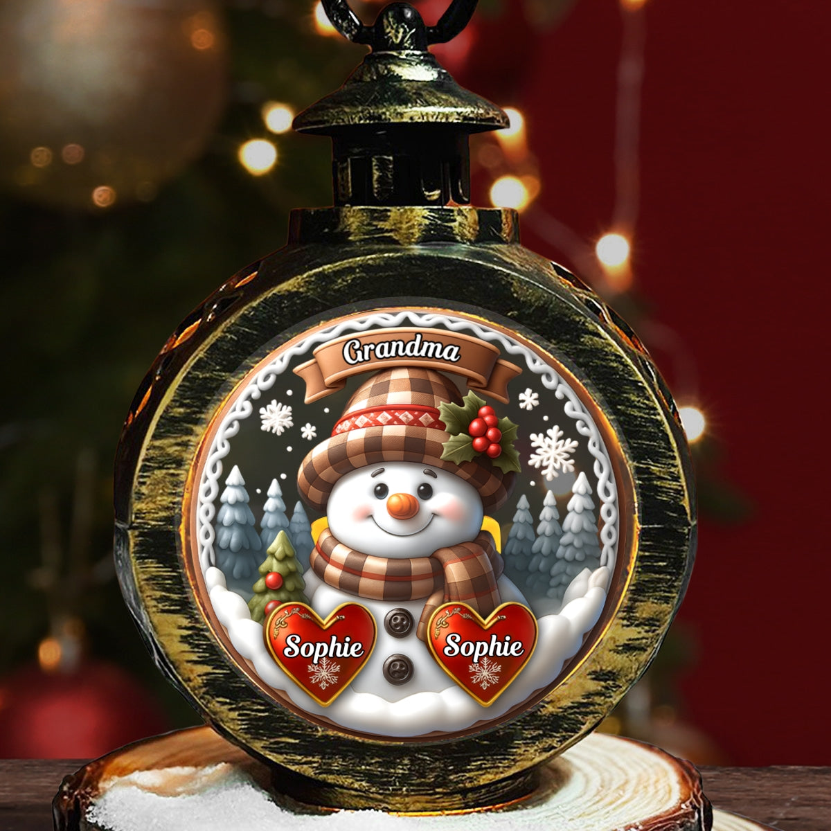 Love From Mom Grandma - Personalized Custom Christmas Lantern