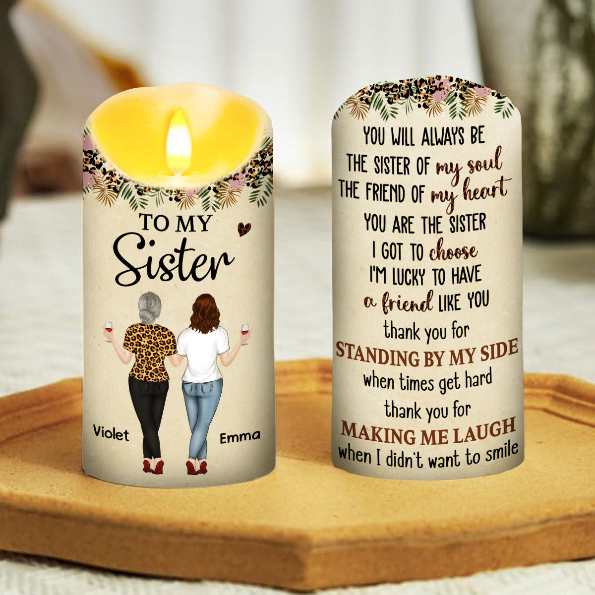 You Are My Soul Sister - Personalized Custom LED Candle