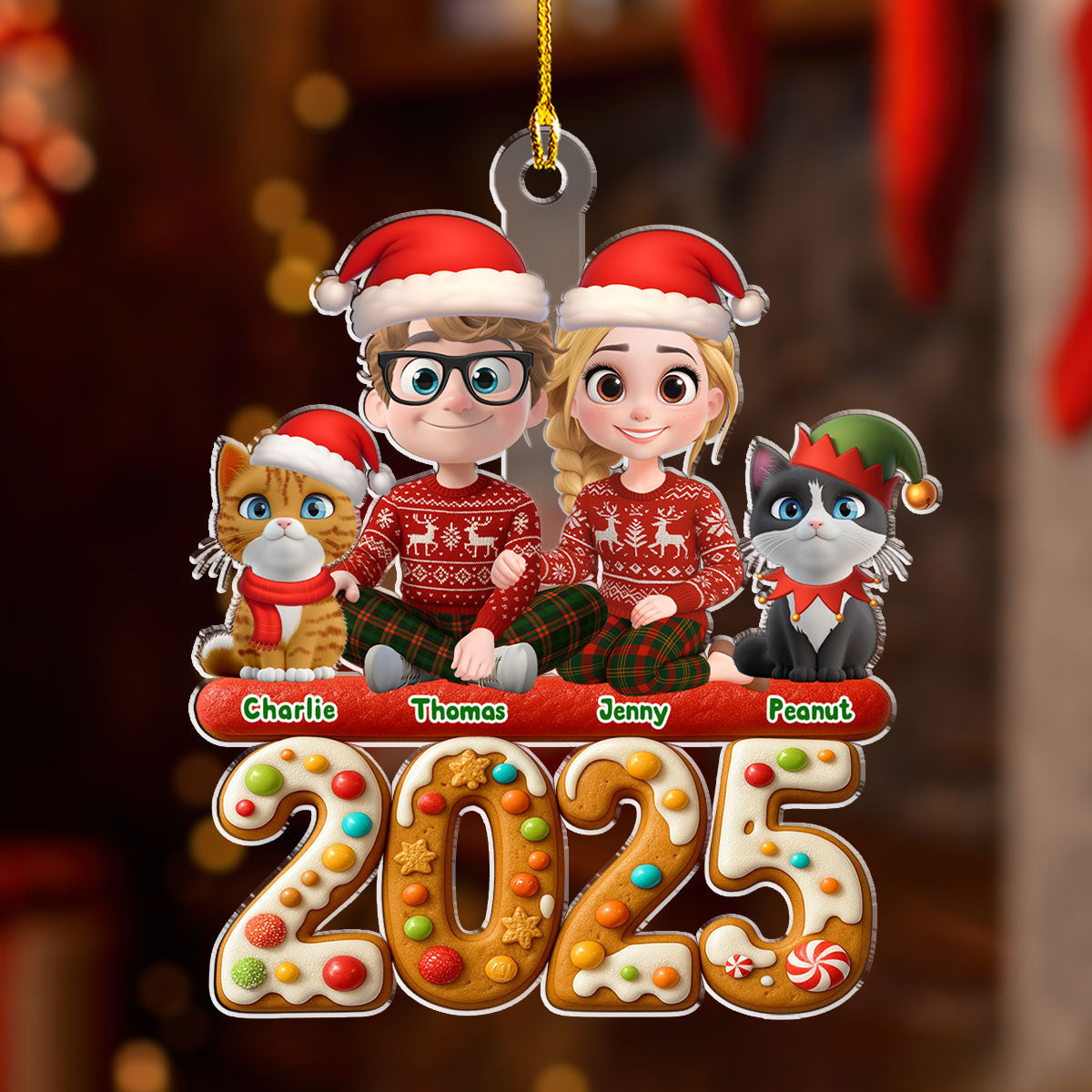 We And Our Cat Version 3 - Personalized Custom Acrylic Ornament