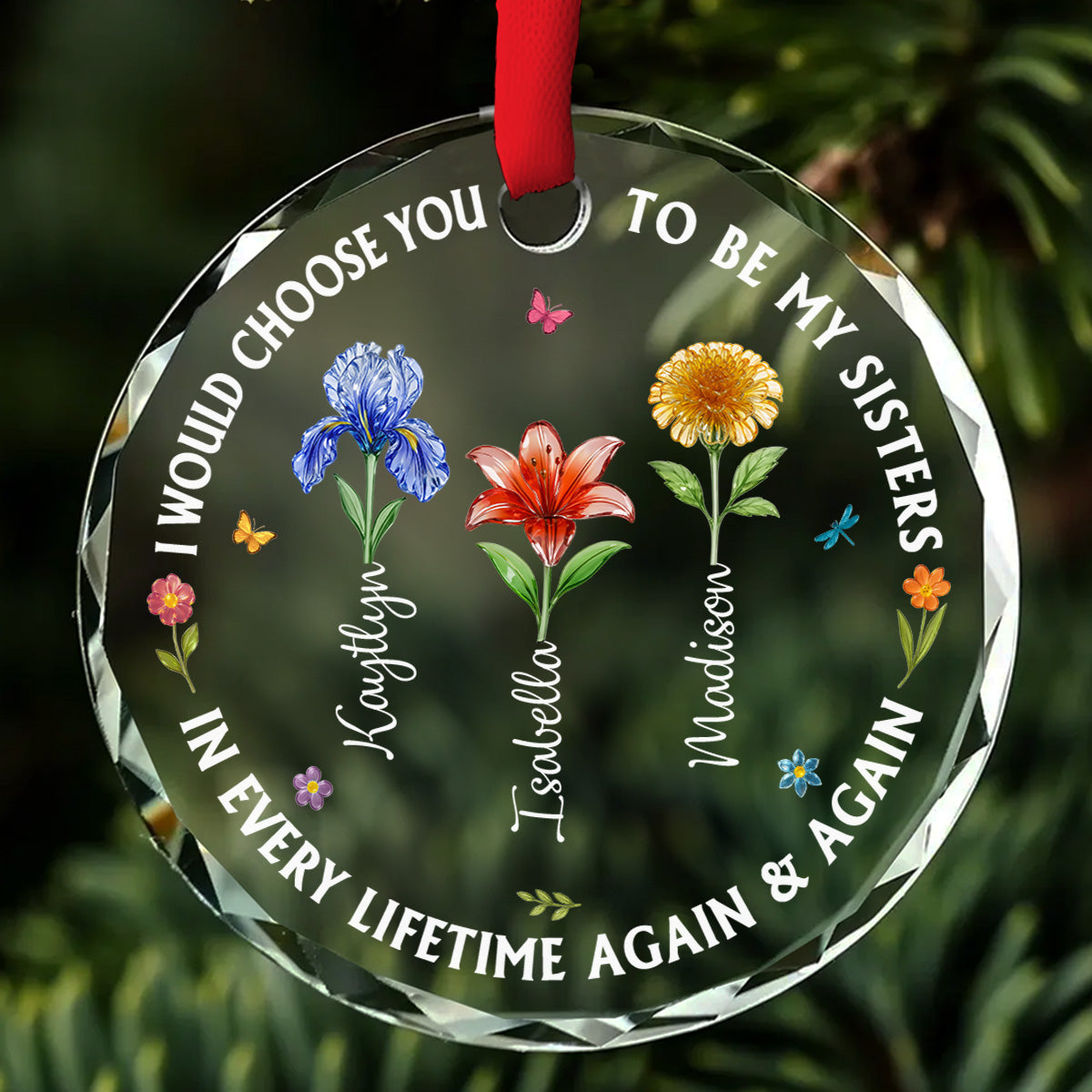 I Would Choose You - Personalized Custom Glass Ornament