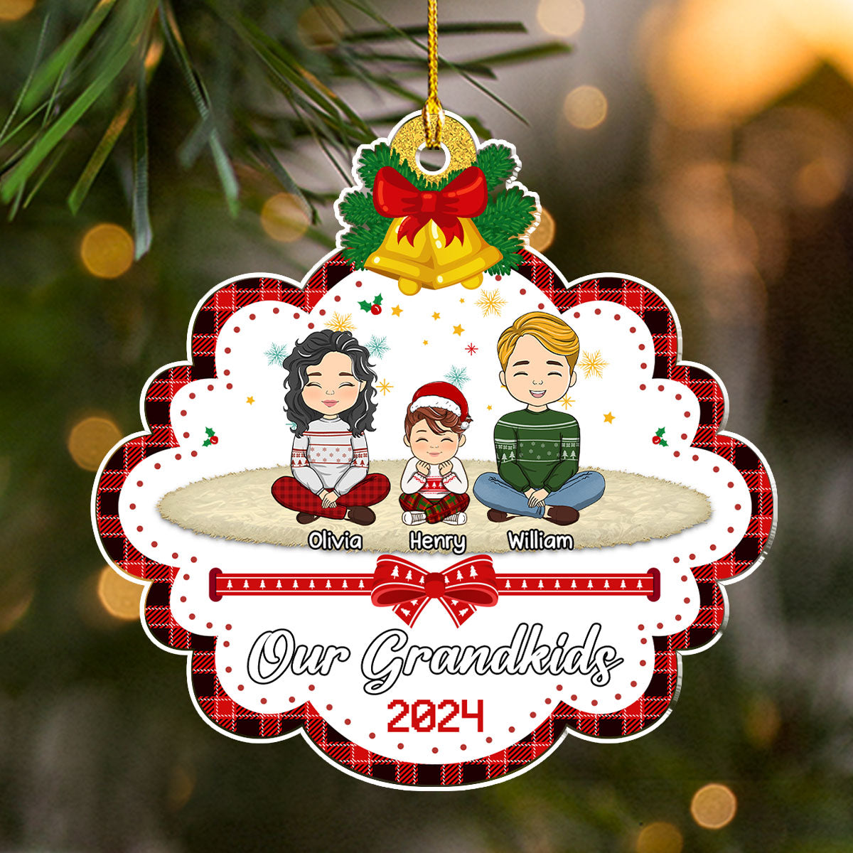 My Grandkids Christmas - Personalized Custom Acrylic Ornament