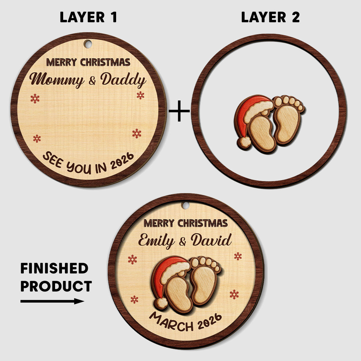We Are Expecting You - Personalized Custom 2-Layered Wood Ornament