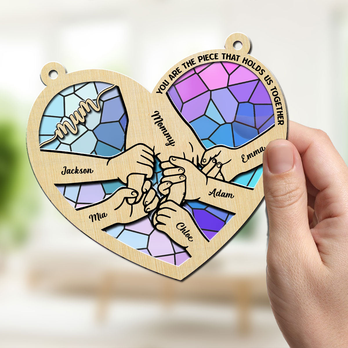 Holding Hands - Personalized Custom Suncatcher