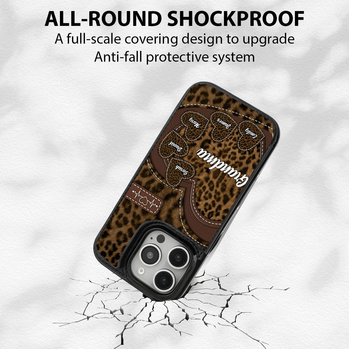 Grandma Sweethearts - Personalized Custom Leather Phone Case