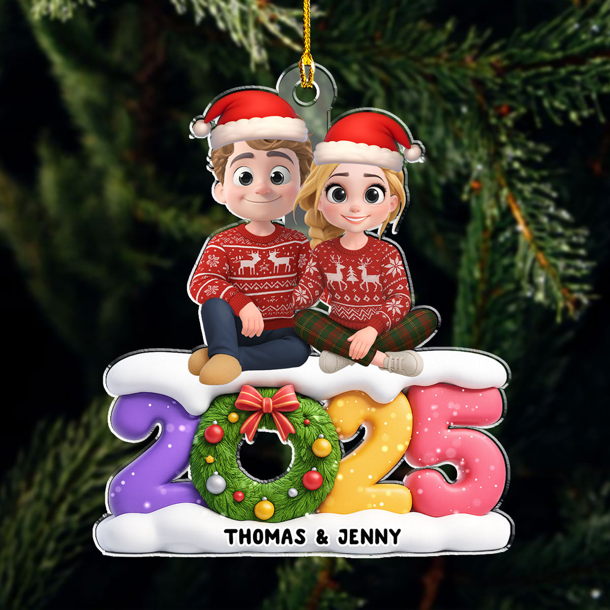 Our Christmas Our Love - Personalized Custom Acrylic Ornament