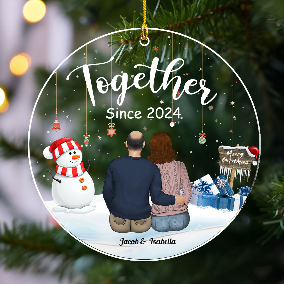 Our First Christmas Together - Personalized Custom Acrylic Ornament