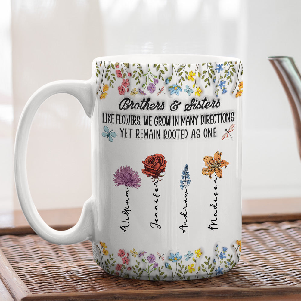 Growing Apart Yet Always Connected - Personalized Custom 3D Inflated Effect Coffee Mug