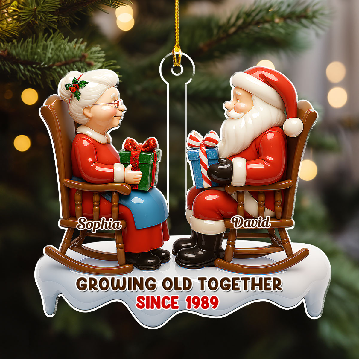 Love Nest In The Snow - Personalized Custom Acrylic Ornament