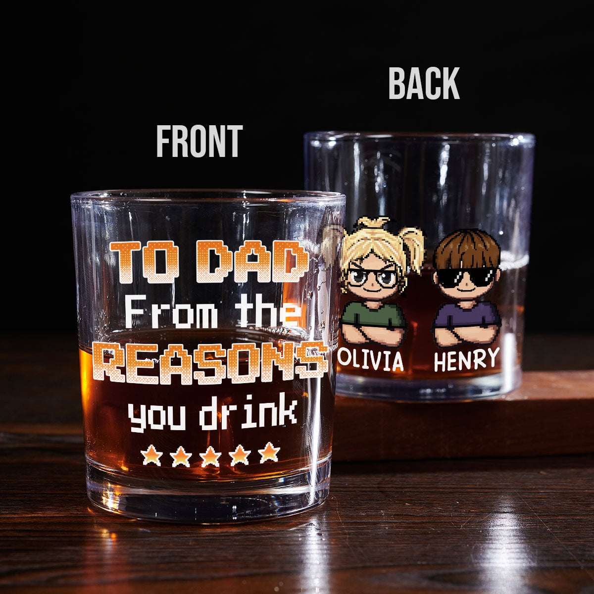 Reason You Drink - Personalized Custom Whiskey Glass