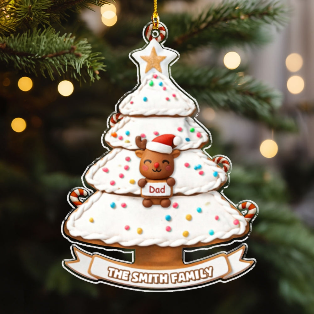 Sweet Family Christmas Tree - Personalized Custom Acrylic Ornament