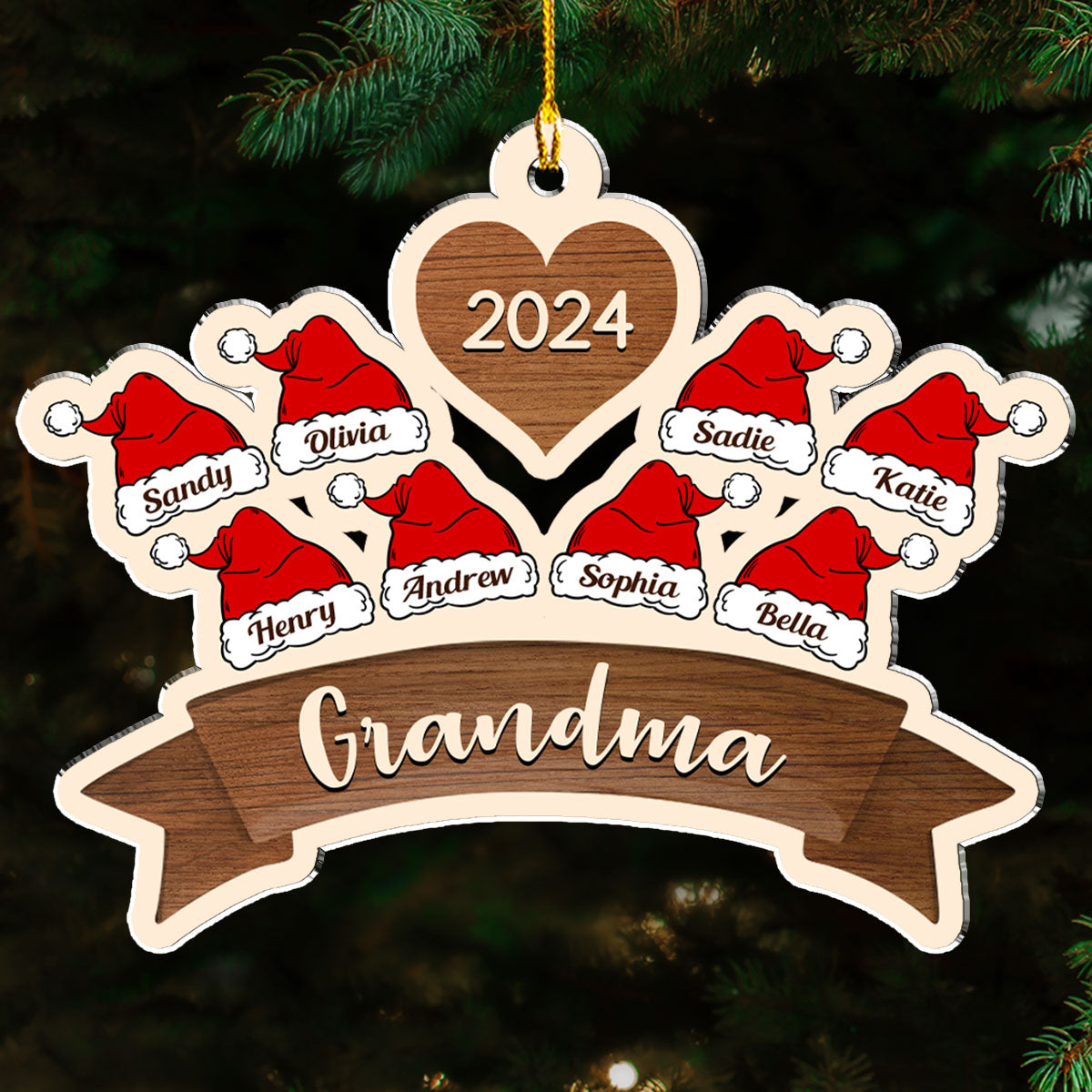 Lovely Grandma - Personalized Custom Acrylic Ornament