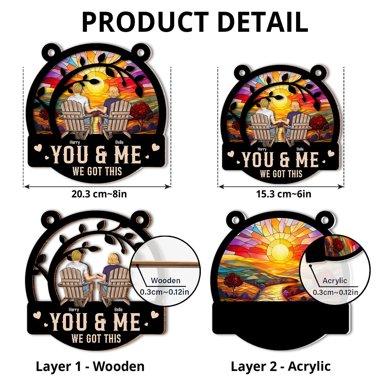 You & Me We Got This Ver 2  - Personalized Custom Suncatcher