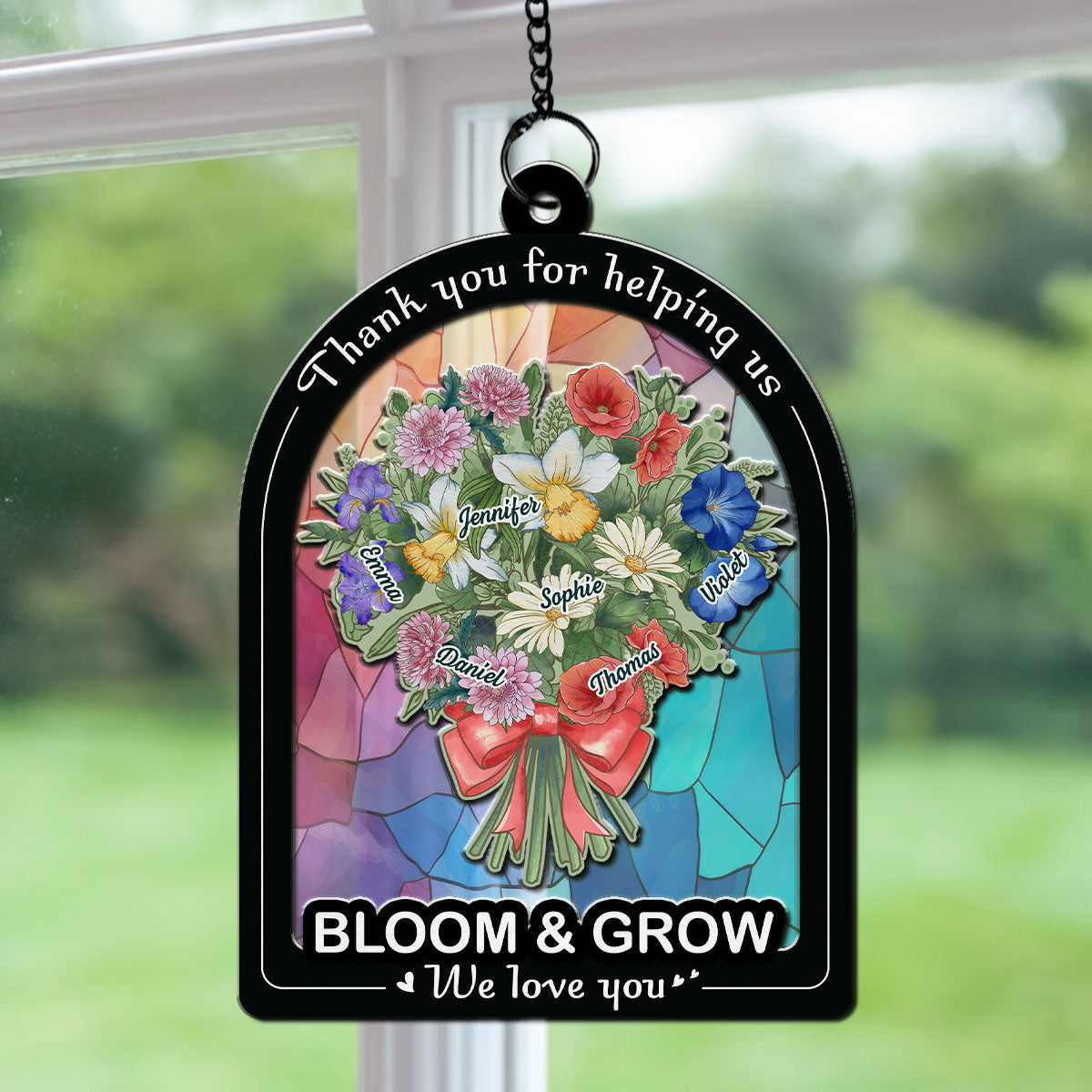 Love You A Bunch - Personalized Custom Suncatcher