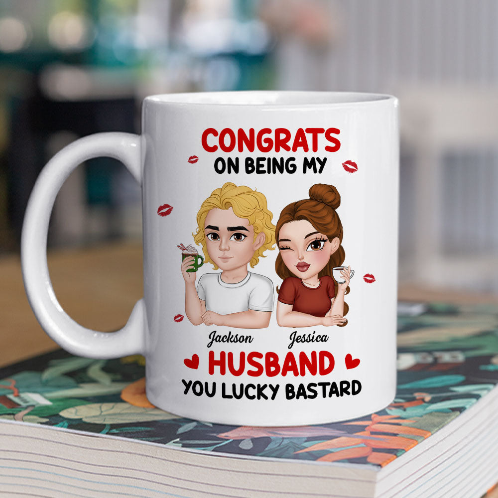 Congrats On Being My Husband - Personalized Custom Coffee Mug