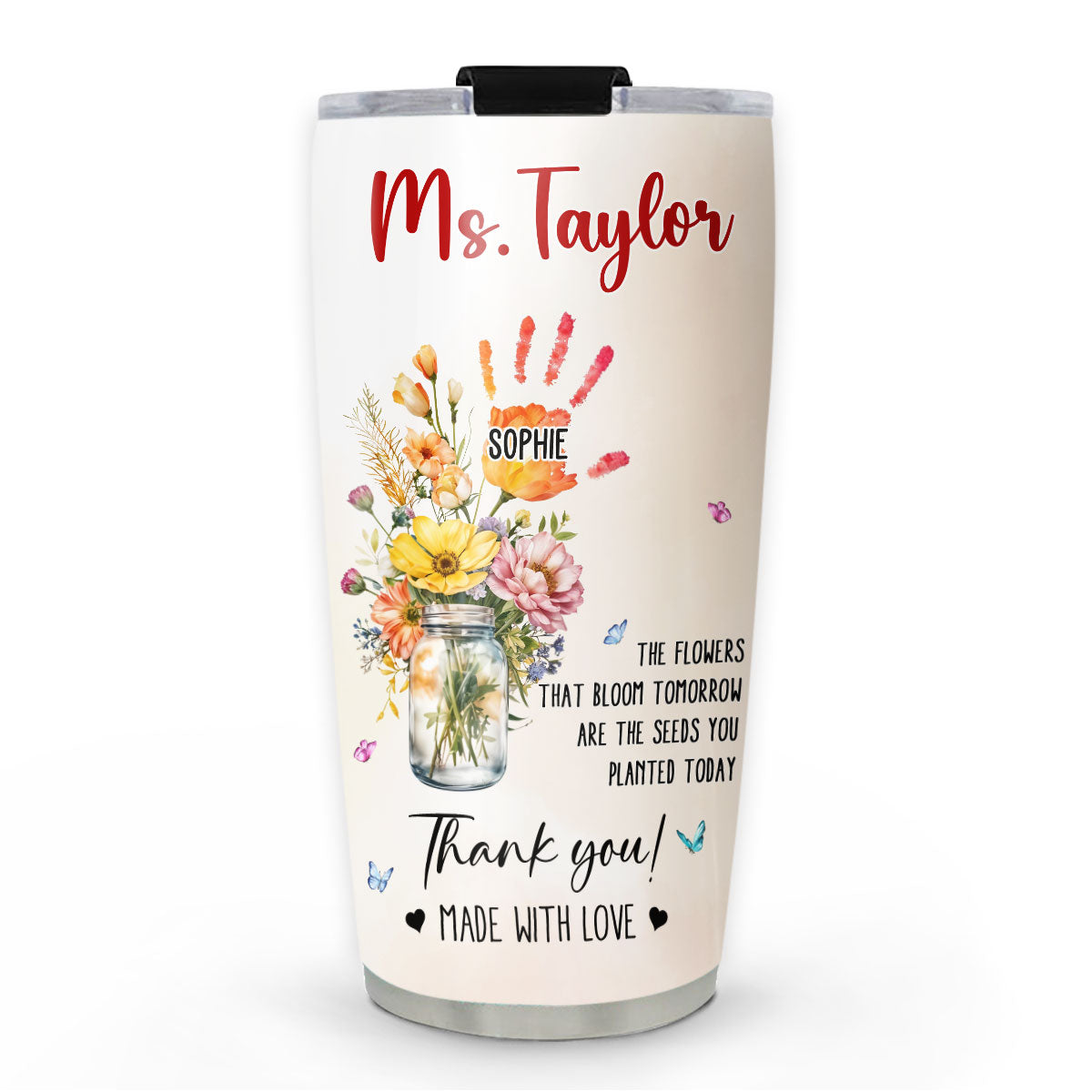 Thanks For Helping Me Grow - Personalized Custom Tumbler