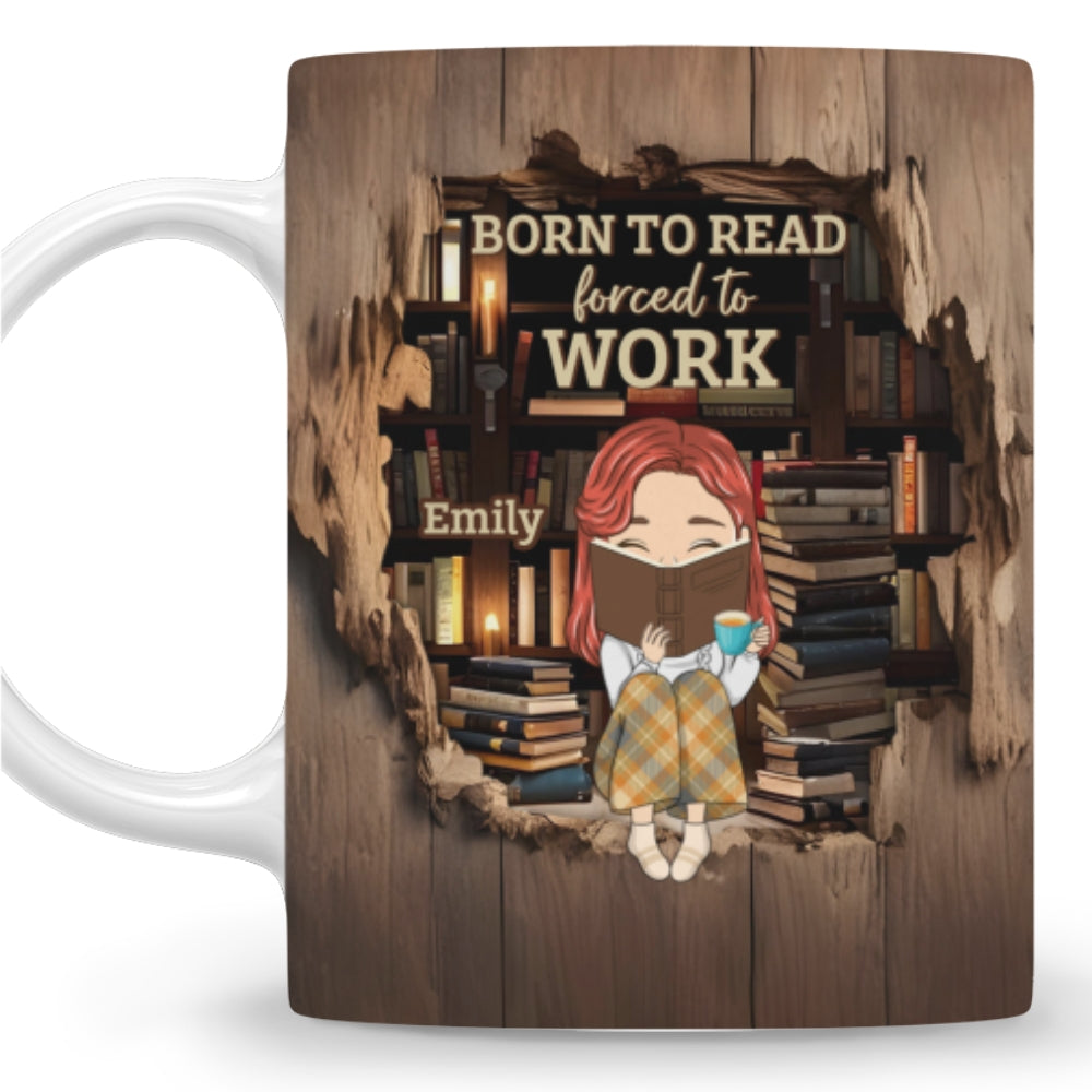 Born To Read - Personalized Custom Coffee Mug