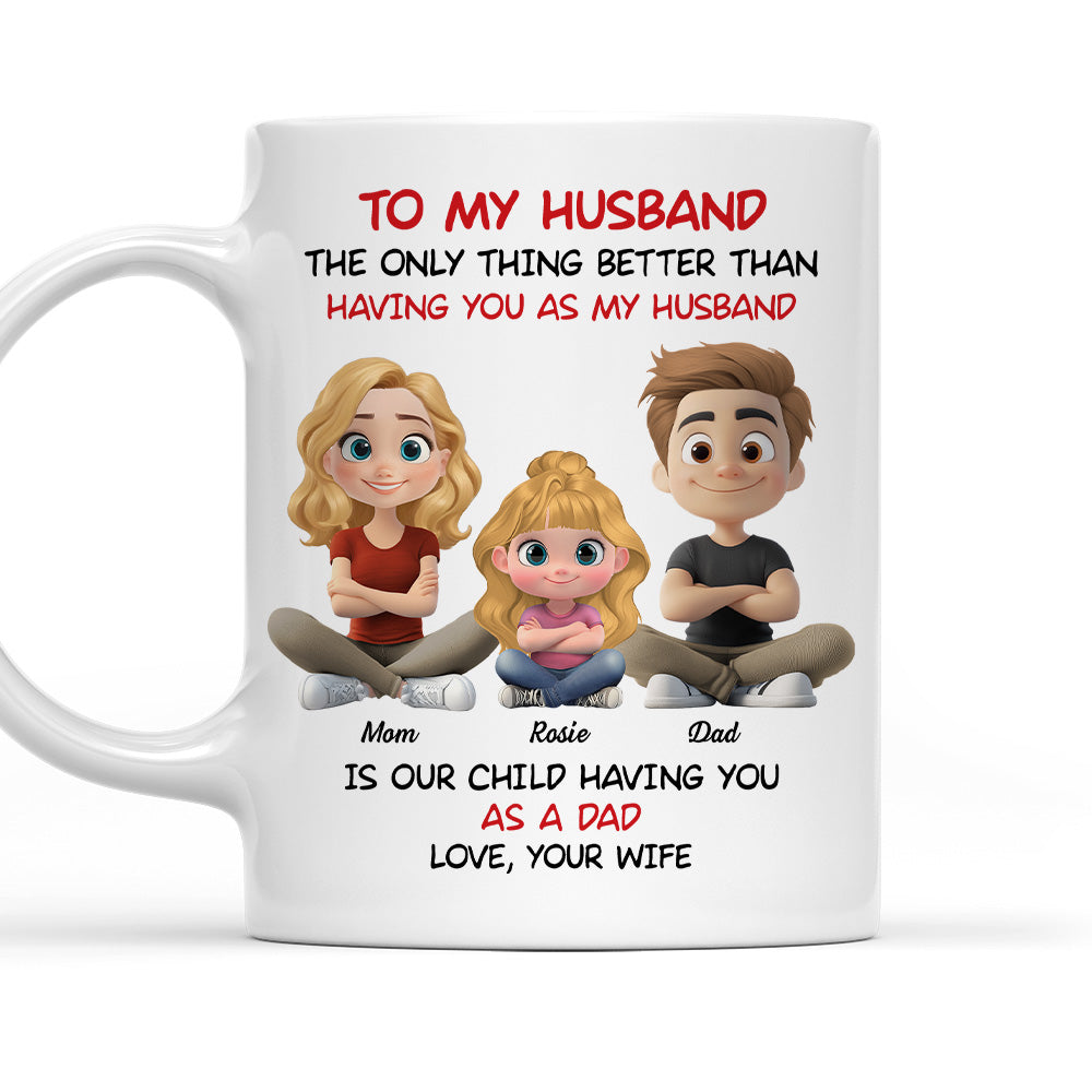 To My Husband Cartoonize - Personalized Custom Coffee Mug
