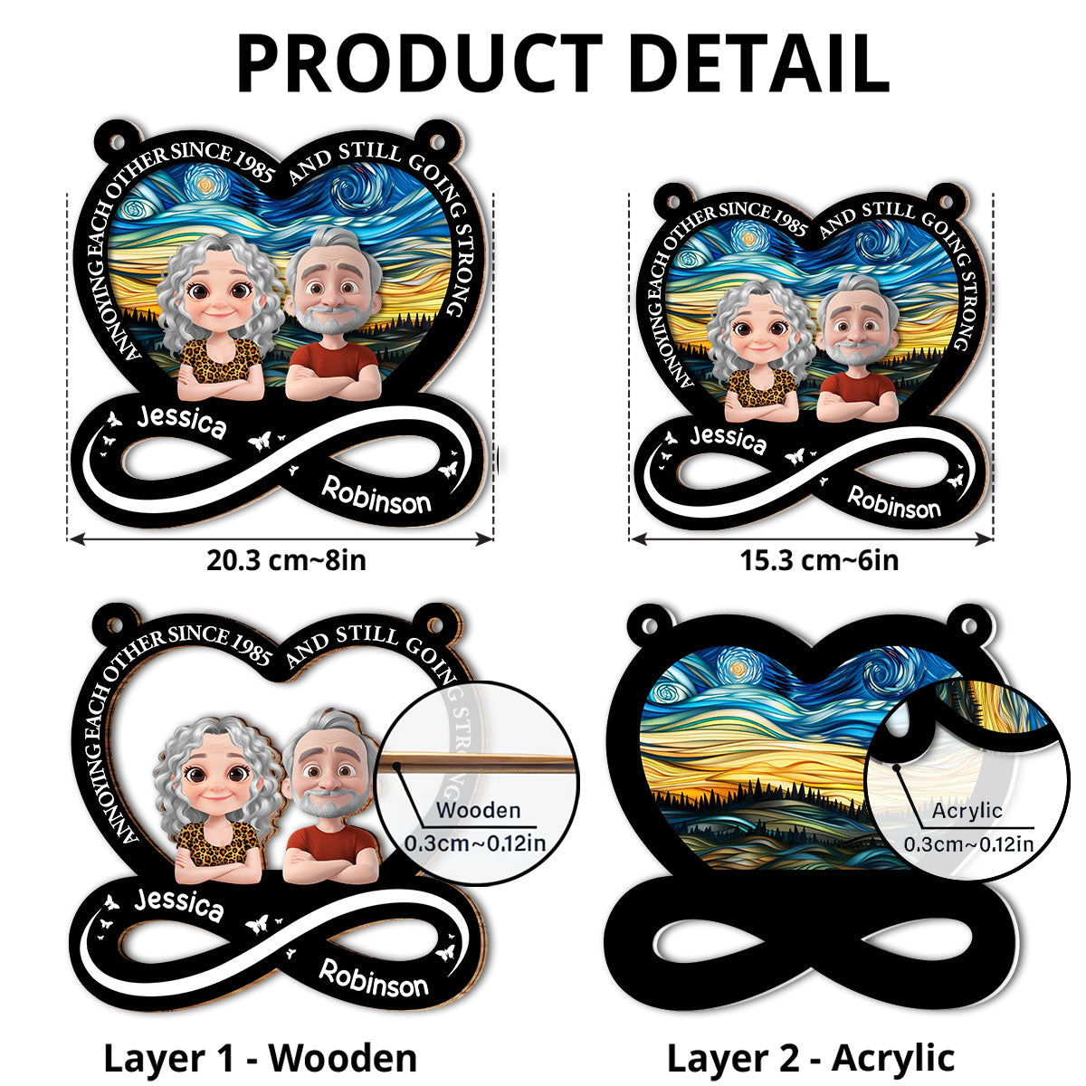 My Love For You - Personalized Custom Suncatcher