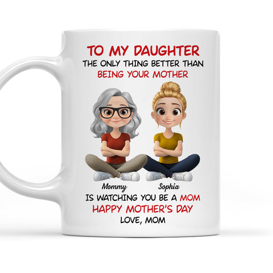 To My Daughter Cartoonize - Personalized Custom Coffee Mug
