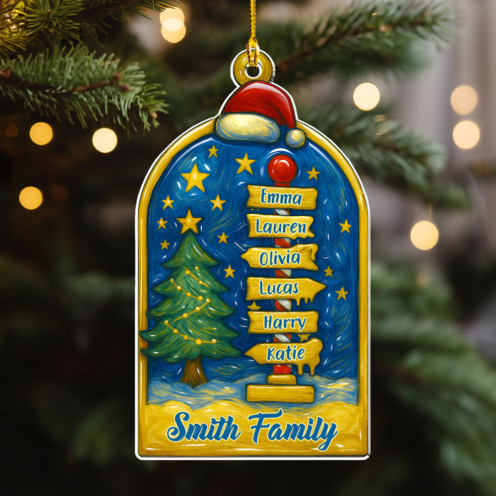 Family Brings Joy - Personalized Custom Acrylic Ornament