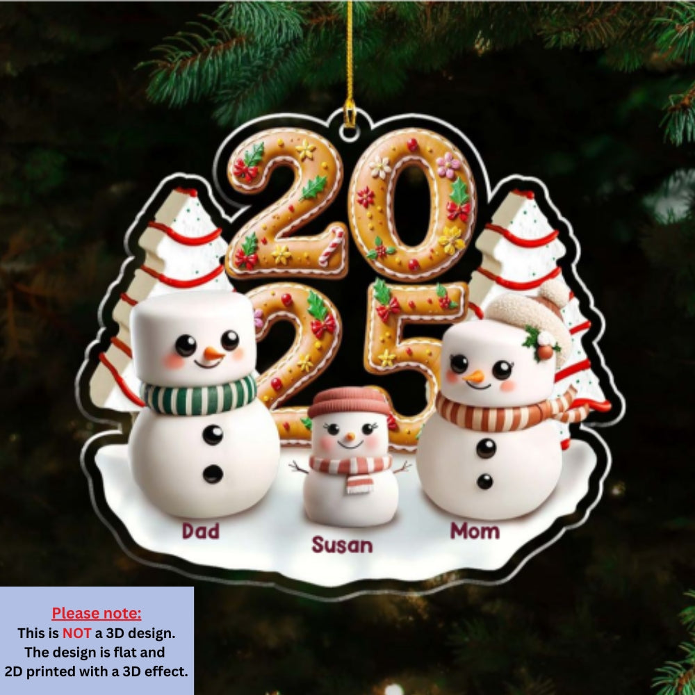 Candyland Family Gathering - Personalized Custom Acrylic Ornament